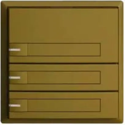 KNX-Taster RGB EDUE, 250mW, m.RGB-LED, m.Papiereinlage, 3×Taste, 1×Tastenb., ov 