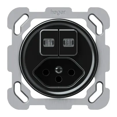 Combinazione INC origin sch 3+AR + 1×tipo 13 77×77mm 2×luminoso nero 