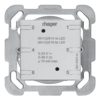 Intérieur pour poussoir universel 4…6× Hager avec LED montage F 