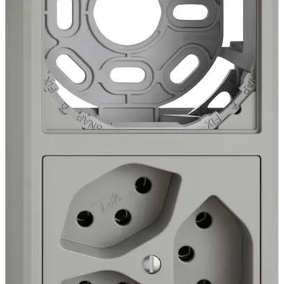 Combinaison AP EDIZIO.liv SNAPFIX® 2×1 140×74mm vide+3×T13 gris clair 