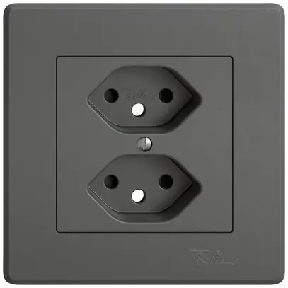 Kit di montaggio INC EDIZIO.liv SNAPFIX® p.presa 2×T13 c.lente front.shutter grs 