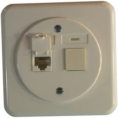 Scatola INC cat.6 PMI 2p.1RJ45/u bianco 