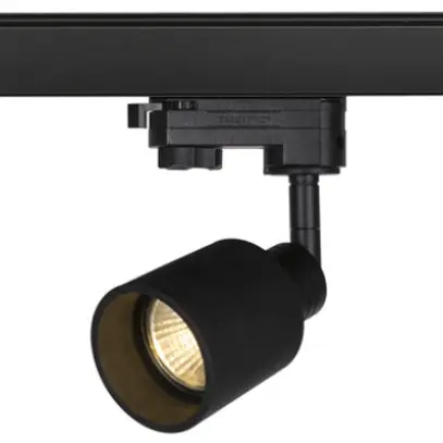 Proiettore SLV PURI TRACK GU10 50W adattatore 3-fasi Ø64mm nero 