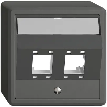 Kit di montaggio AP EDIZIO.liv SNAPFIX® per freenet cat.5e/6 2× grs 