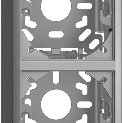 Cappa con piastra di base 2×54mm per combinazione FX verticale/orizzont. silver 