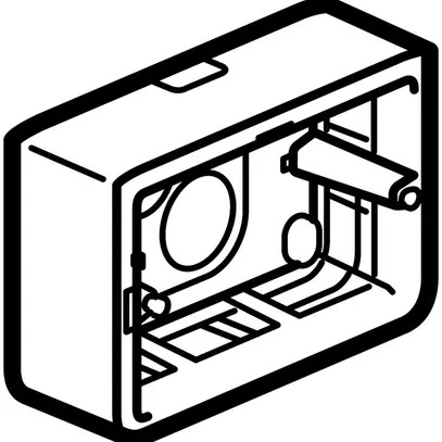Scatola AP MOS 1×3 moduli bianco p=40mm 