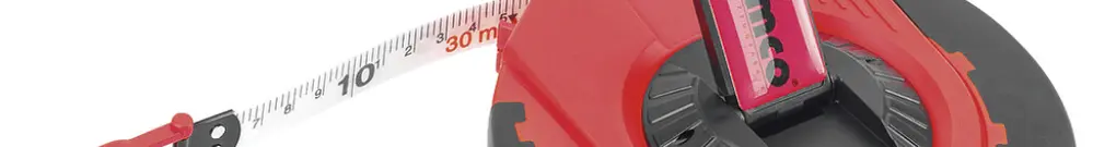Mètre à ruban CIMCO 30m noir/rouge 