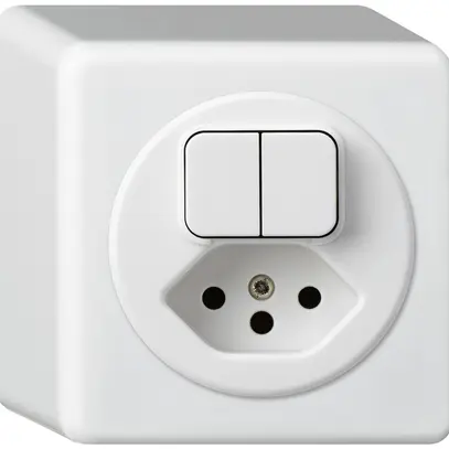 Combinazione AP 3+A-R/1L+tipo 13 bianco basico 