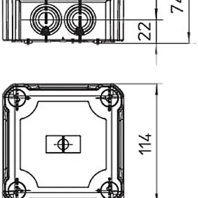 Boîte de dérivation Bettermann 114×114×76mm avec couvercle transparent 