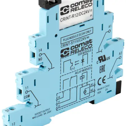 Relais d'interface ComatReleco CRINT-C112, 110…125VUC, 1C AgSnO2+Au 6A/250VAC 