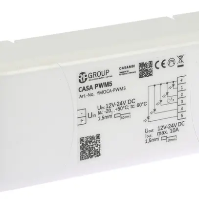 Apparecchio comando LED YMOCA-PWM-05, Casambi PWM 5-canale 10A/12…24VDC 