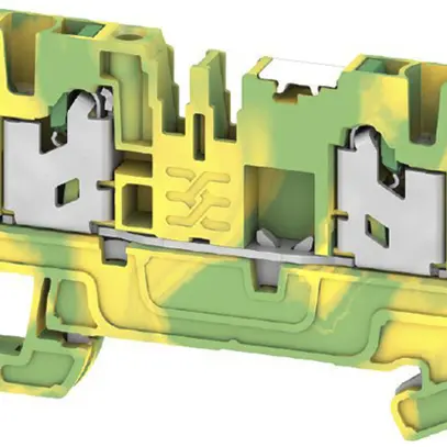 Durchgangs-Reihenklemme S2C 2.5 PE DL 2.5mm² SNAP IN 2×1 TH35 grün/gelb 