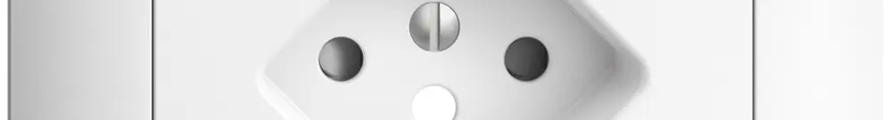 Kit frontale EDIZIOdue per presa FI FMI, T13, shutter, bianco 