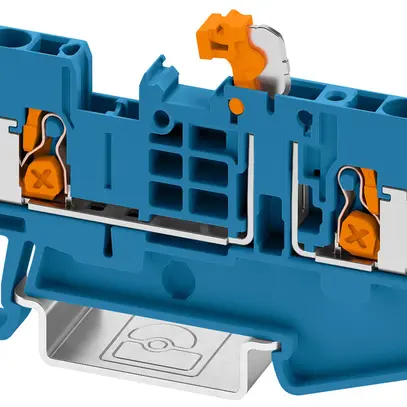 Borne de sectionnement à couteau PX XT 2,5-QUATTRO-MT BU 4mm²20A 500V4×1DIN35 bl 