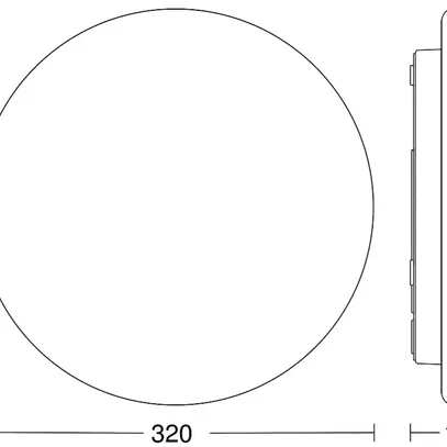 Plafoniera/Applique LED Steinel RS PRO P2 flat HF Ø322mm 16W 1730lm 830 IP54 