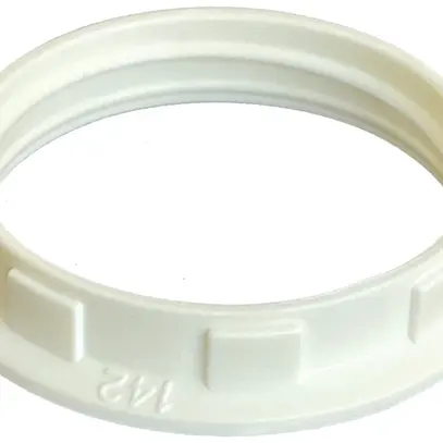 Anello filettato Elektrogros E14 materiale sintetico 35×7mm bianco 