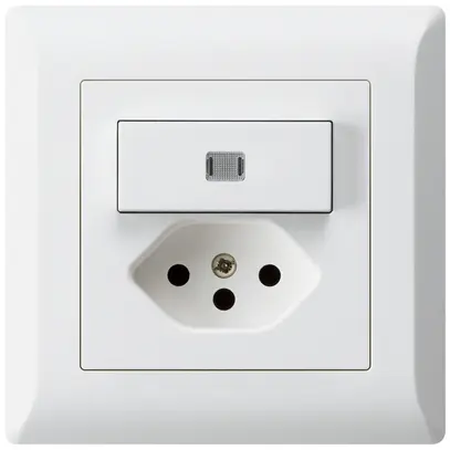 Combinazione luminosa INC A-R/1P+T13 bianco kallysto.line con protezione bambini 