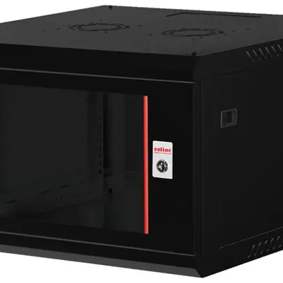 Wandgehäuse 19" ROLINE Basic Plus 600×379×600mm 6HE 1×Tür Stahl schwarz 