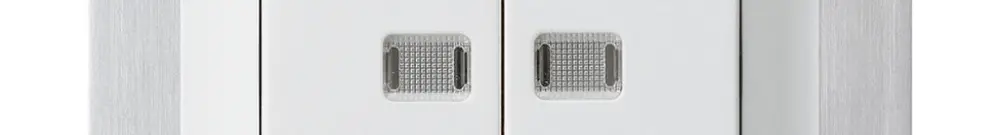 Pulsante luminoso INC kallysto 2×AR/1P 2 lenti bianco piastra di fissaggio 