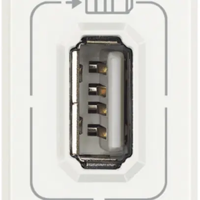 Prise de charge USB INC Axolute 1 module, simple blanc 