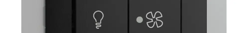 UP-Schalter für Licht und Ventilat EDIZIOdue schwarz, KS, LED gelb 