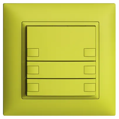 Pulsante KNX RGB INC EDUE FMI, 250mW, s.LED, 3×pulsante, com.2×tasti, lem 