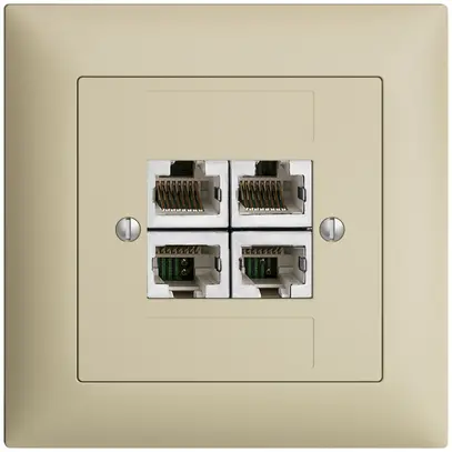 UP-Dose 4×RJ45/s 4P getr. EDIZIOdue vanille ITplus 