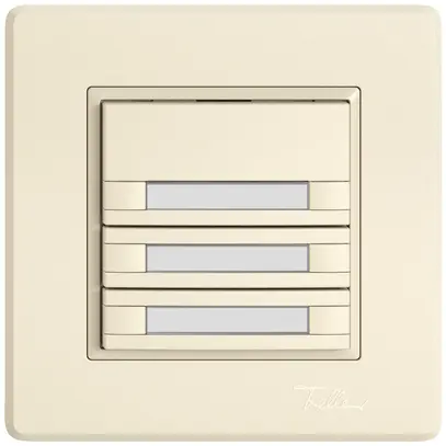 Poussoir KNX RGB ENC EDIZIO.liv SNAPFIX® capteur temp.s.LED étiqu.6× comm.1T cr 