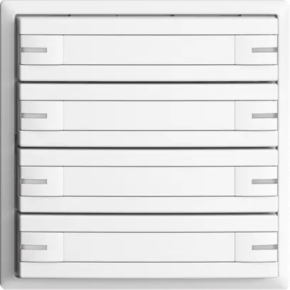 Poussoir ENC KNX 8× EDIZIOdue blanc RGB avec LED avec insert papier 