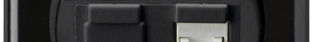 Insert pour prise ENC basico C cat.5e 1×RJ45/u sortie oblique noir 