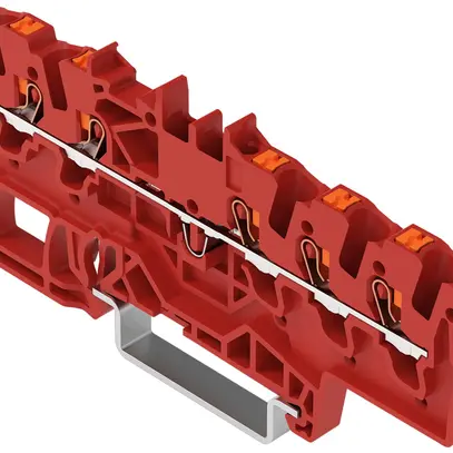 Borne de passage joignable WAGO TOPJOB S 1.5mm² 24A Push-in 5×1 TH35 rouge 
