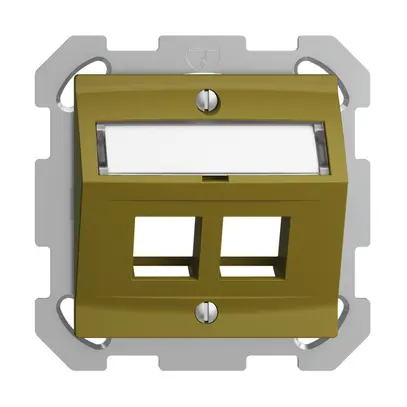 Kit montaggio INC Edue FM, con cappa di uscita obliqua, per 2×Keystone, olive 