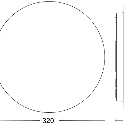 Plafonnier/Applique LED Steinel RS PRO P2 flat HF Ø322mm 16W 1810lm 840 IP54 