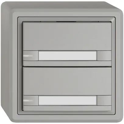 Pulsante KNX RGB AP EDIZIO.liv SNAPFIX® sensore temp.RGB-LED targ.2× com.2T grc 