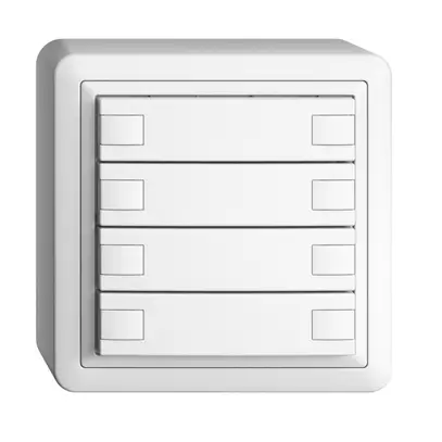 Poussoir KNX RGB AP EDUE, 250mW, s.LED, 4×poussoir, comm.2×touches, bc 