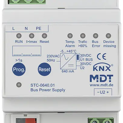 Alimentation KNX AMD MDT STC-0640.01 30V 640mA 1 ligne 1 inductance d'arrêt 4UM 