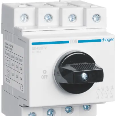 Déconnecteur DC AMD Hager 1000V 32A 4L 