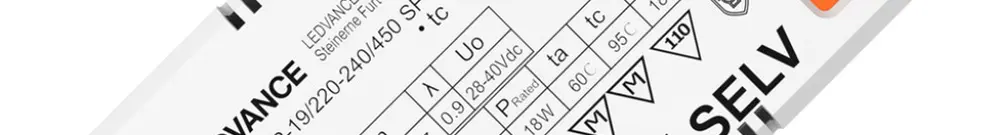 Alimentazione LED LEDVANCE SURFACE FLAT 18…19W 60V 270…450mA ON/OFF 