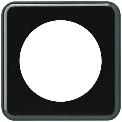 Plaque de recouvrement basico 1×1 58 mm noir 