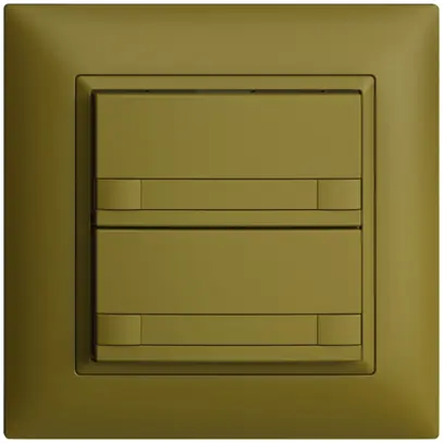Pulsante INC KNX 2×EDIZIOdue colore olive RGB senza LED con inserto carta 