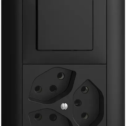 UP-Kombination EDIZIOdue 3/1P+3×T13 schwarz 