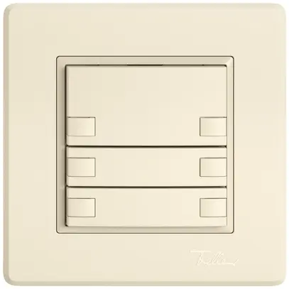 Pulsante KNX RGB INC EDIZIO.liv SNAPFIX® sensore temp.s.LED 6× com.1T cr 