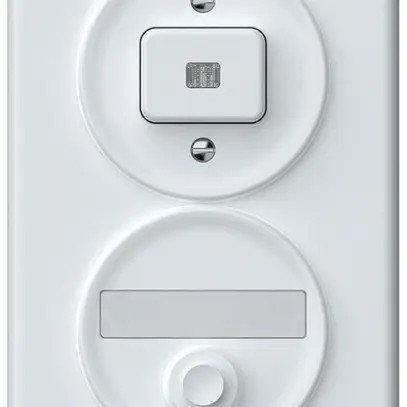 Combinazione INC origin pulsante luminoso + suoneria 88×148mm bianco 