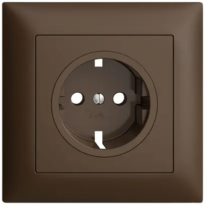 UP-Frontset Feller EDIZIOdue für Schuko-Steckdose 88×88mm coffee 
