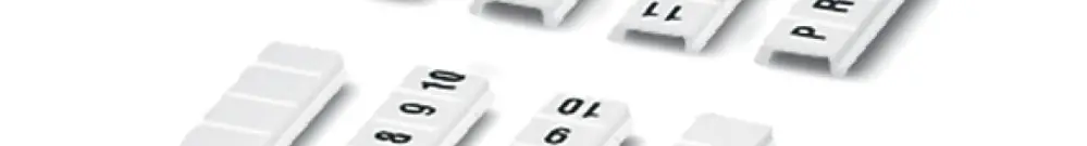 Nastro Zack piatto ZB 1…10 bianco siglatura longitudinale 10 cartellini 3.5mm 