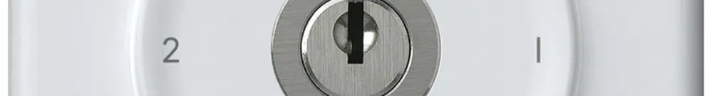 UP-Schlüsselschalter origin Umschalter 2/1L 16A 250V 0-1-0-2 92×92mm weiss 