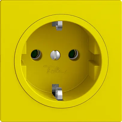 Prise SCHUKO EDIZIOdue F, 16A, 250VAC, L+N+PE lemon 