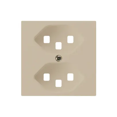 Placca frontale kallysto 2×T23 60×60mm beige per presa 2×T23 