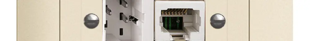Prise INC xDSL RJ45/TT83 crema ITplus EDIZIOdue, avec filtre 