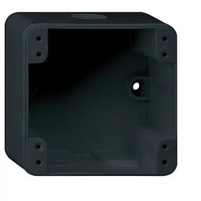 En-tête AP Hager robusto 1×1 86×86mm noir 